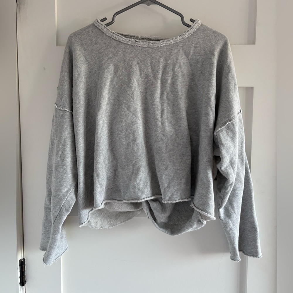 Aerie Weekend Pretty Back sweatshirt grey size S